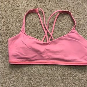 Pink sports bra